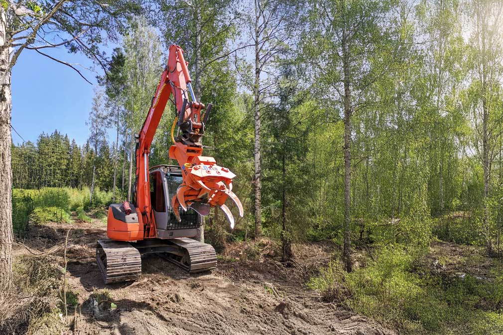 Axer Fällgreifer im Einsatz