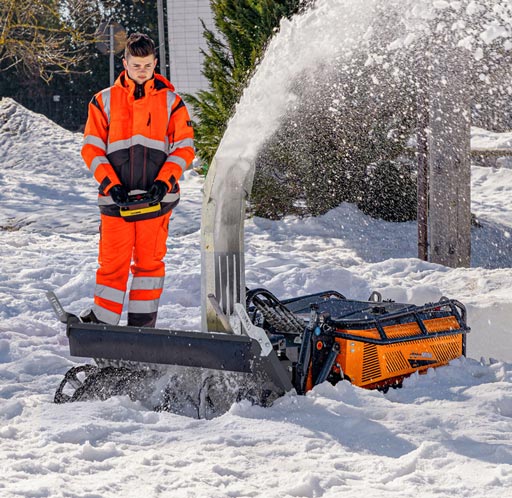 Energreen RoboMINI mit Schneefräse
