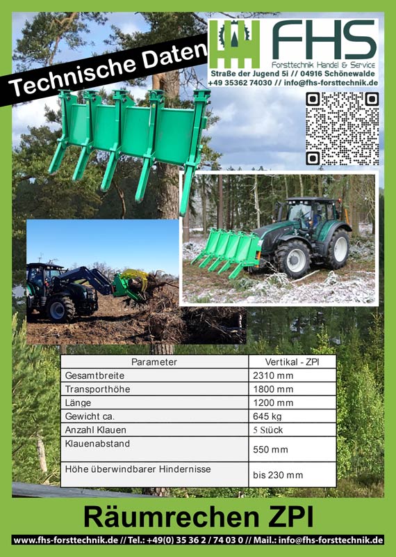 Räumrechen ZPI (Technische Waldbewirtschaftung)